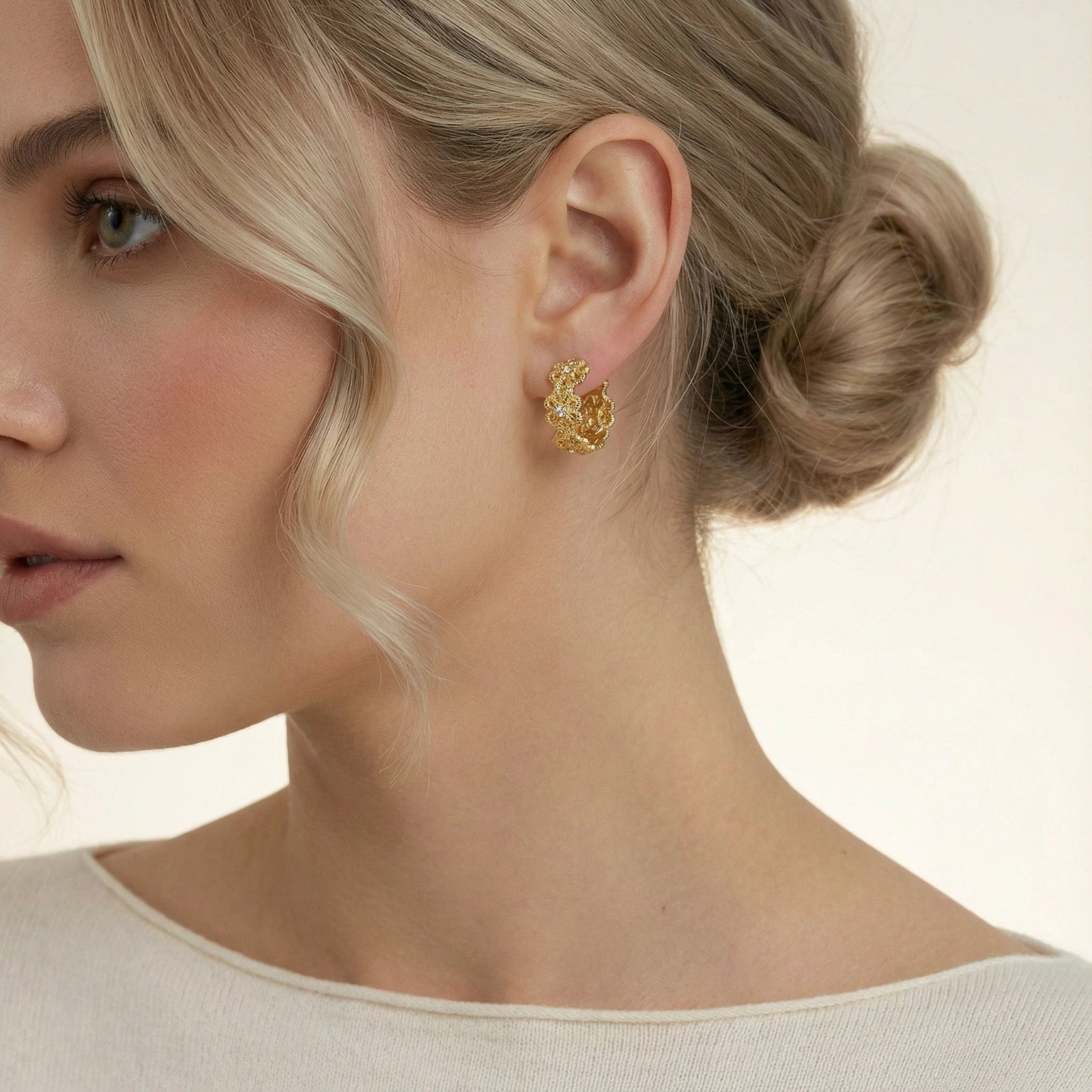 Bloom Filigree Hoops