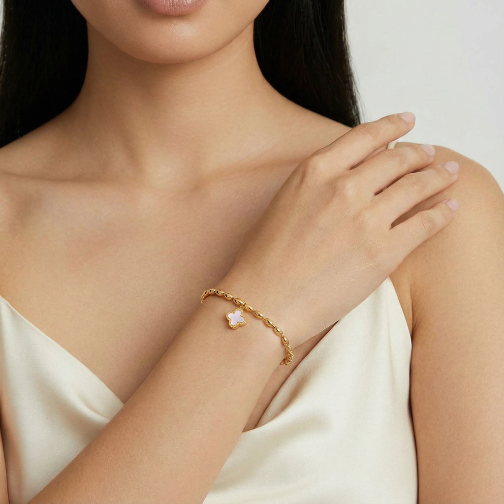 Lucky Clover Beaded Bracelet